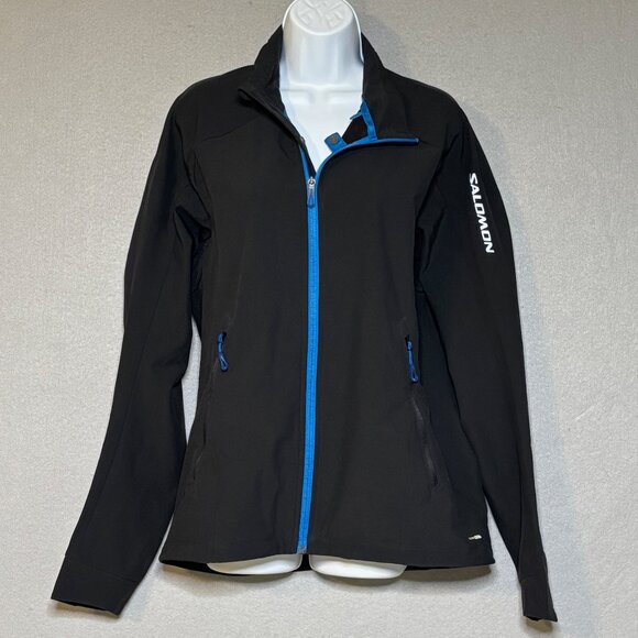Salomon ClimaWind Full Zip-Up Long Sleeve Jacket (Black) Women's Size Large - Picture 1 of 10